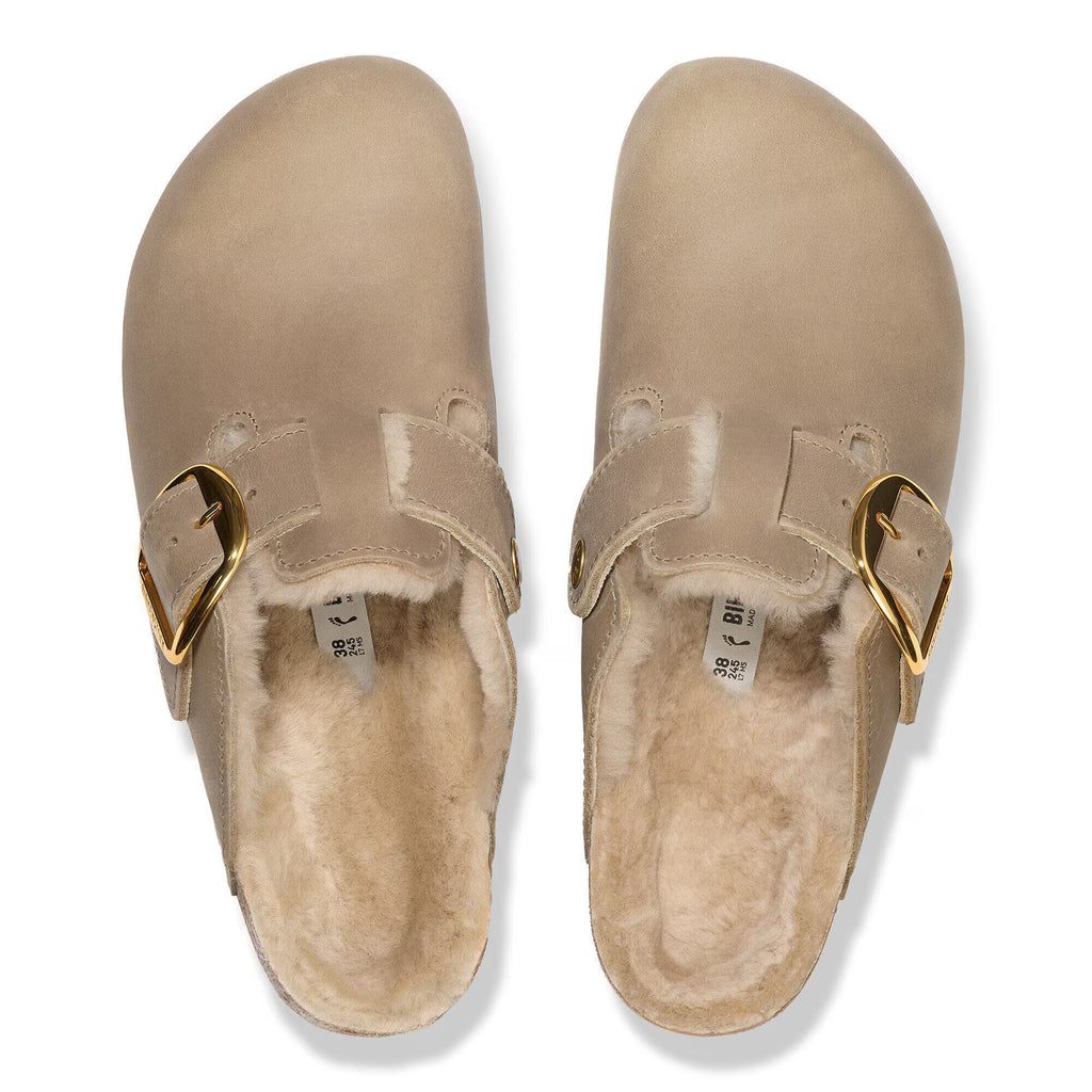 Boston Big Buckle Shearling Natural Leather Oiled