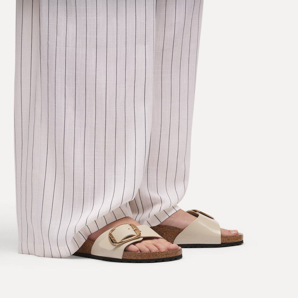 Madrid Big Buckle Natural Leather Patent