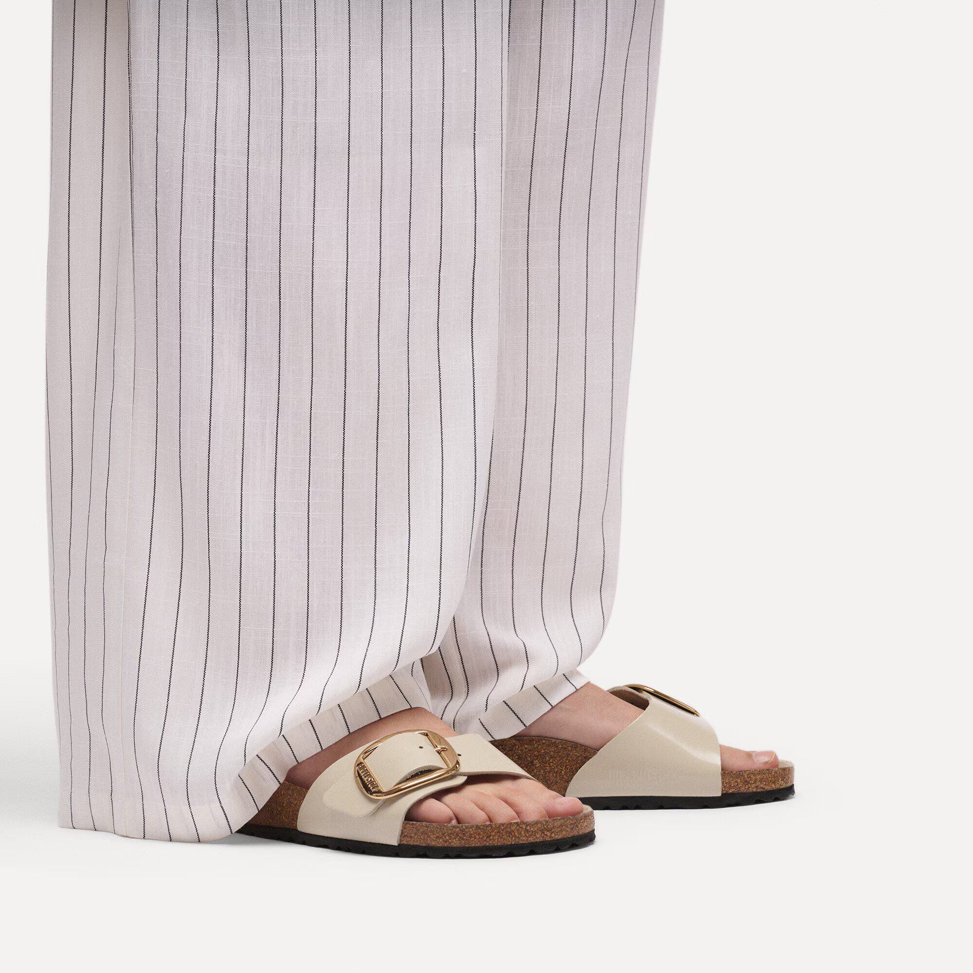 Madrid Big Buckle Natural Leather Patent